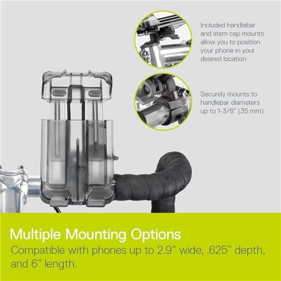 Premium Bike Phone Mount by Delta Cycle - Bicycle Smartphone Holder - Picture 3 of 7